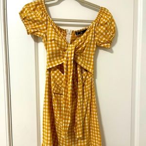 Misguided milkmaid gingham dress